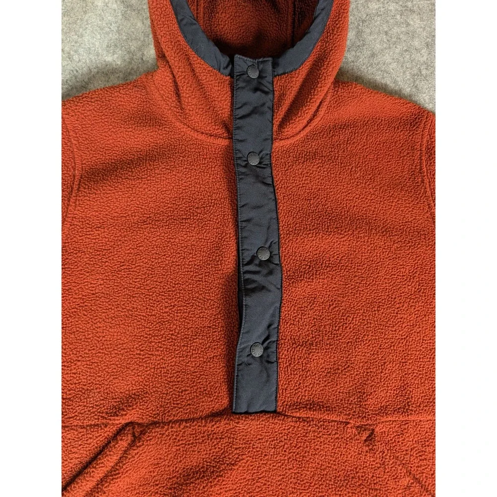 The North Face TKA Glacier Snap-Neck Fleece Hoodie‎ Burnt Orange Mens M NF0A4AJB